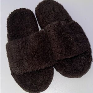 Cozy Fuzzy Black Slippers